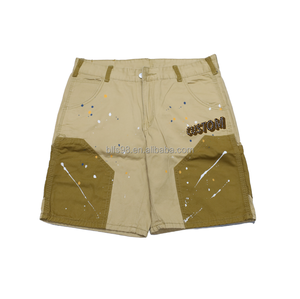 Pantalones Cortos Cargo de Algodón para Hombre, Cintura Media, Estampado de Puntos, Casuales, Tipo Bermuda, con Bolsillos, Tejido Transpirable, Cierre de Botón - Product Image 3