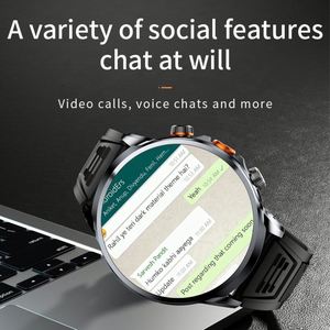 Montre connectée sportive pour homme 2026 H18 avec caméra 4G, étanche, NFC, batterie 1100 mAh, appels vidéo, suivi de la fréquence cardiaque et du sommeil - Product Image 3