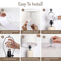 Lampe de chevet pour chambre à coucher, cadeaux d'anniversaire pour femmes, maman, cadeaux de déménagement, décoration de maison neuve, lampe de bureau en céramique
