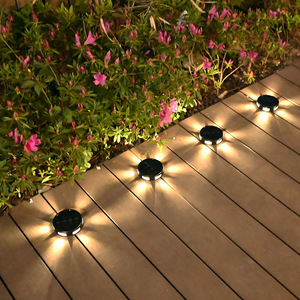 Xinyao Electric Appliances Solar <b>LED</b> In-Ground Wall <b>Light</b> Waterproof <b>Round</b> Garden Lawn Pathway Lighting - Product Image 1