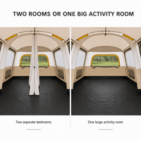Tente de camping familiale pour 8 à 12 personnes, grande tente à 2 chambres et 1 salon, abri extérieur imperméable pour les voyages en groupe