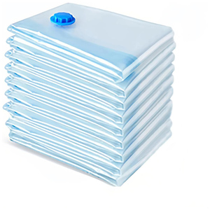 Paquete de 8 Bolsas de Almacenamiento al Vacío, Bolsas de Compresión al Vacío Transparentes Herméticas para el Hogar, Viajes, Mantas, Abrigos, Ropa - Product Image 1