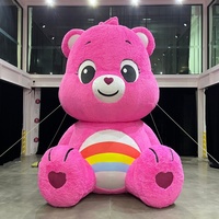 Ours gonflable géant en peluche rose, matériau personnalisé, ballon publicitaire gonflable en forme d'animal de dessin animé, mascotte gonflable