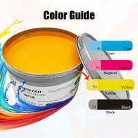 Encre d'impression offset jaune à séchage rapide, cohérence des couleurs pour presse haute vitesse, impression commerciale et d'emballage, série CH