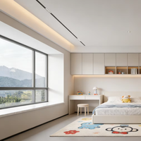 Fenêtre coulissante moderne en aluminium à rupture de pont thermique, épaisseur de paroi principale 3,5 mm, double vitrage insonorisé robuste pour villas de luxe