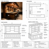 Vitrine de présentation en forme de L avec éclairage LED intégré pour bar, cave à vin durable, idéale pour café, restaurant, magasin
