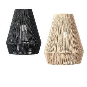 Pantalla de lámpara de papel tejida a mano, forma de cono, ecológica, para decoración del hogar, casa de huéspedes, restaurante, bar, origen Shandong - Product Image 5