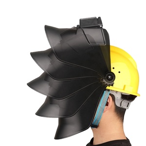 वेल्डिंग मास्क स्वचालित डिमिंग हेड-माउंटेड फुल-फेस एंटी-यूव संरक्षण सौर लिथियम बैटरी संचालित हेलमेट 0.1 देरी नियंत्रण - Product Image 2