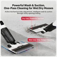 Nettoyeur de sols humides et secs sans fil, aspirateur et serpillière tout-en-un, commande vocale, auto-nettoyant, forte aspiration, machine de nettoyage domestique
