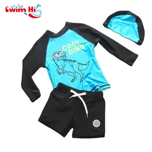 Jungen UPF 50 Rash Guard Set Swim Shirt und Trunks Zweiteilige Bade bekleidung für Jungen