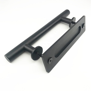 Bộ Kéo Tay Nắm Cửa Chuồng Trượt Tay Nắm Thép Cacbon Cao Cấp Màu Đen Cho Cửa Gỗ Đồ Ngũ Kim Kosin - Product Image 5