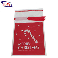 Cordon de traction souple blanc poignée découpée produits de soins maternels transporter shopping plastique magasin de détail poly-sac