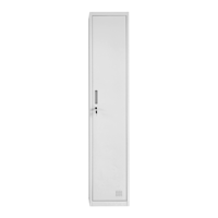 Casier de rangement en acier durable, contemporain et réglable, armoire métallique avec serrure à clé et montage facile