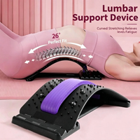 Masajeador Lumbar Ajustable de 4 Niveles con Control Remoto Inalámbrico y Puntos de Masaje de Tracción Magnética para la Cintura
