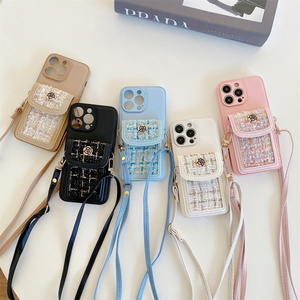 Cô Gái Thời Trang Crossbody Dây Đeo PU Leather Trường Hợp Với Khe Cắm Thẻ Chủ Điện Thoại Di Động Trường Hợp Đối Với <span class=keywords><strong>iPhone</strong></span> 15 - Product Image 1