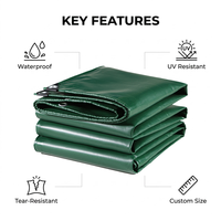 Bâche tissée en PVC pour ferme agricole, 100% polyester, 500 GSM, épaisse, imperméable, anti-moisissure, respirante, pour tente extérieure