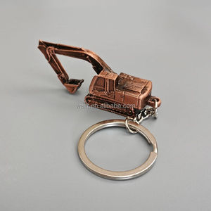 ميدالية مفاتيح حفارة ثلاثية الأبعاد | حلقة مفاتيح هدية مركبة بناء حفارة | شعار قابل للتخصيص - Product Image 2