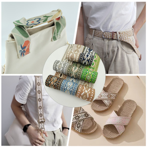 3.8CMジャカードウェビングカスタムバッグストラップ用カメラベルトギターベルト靴用ポリエステルリボン付き - Product Image 2