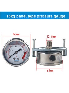 Manomètre en acier inoxydable de type radial YN60, résistant aux vibrations, pour huile/hydraulique/eau ; <span class=keywords><strong>Osmose</strong></span> inverse - Product Image 2