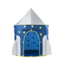 RocketShip oyna çadır çocuklar için uzay gemisi Playhouse kapalı açık oyunları çocuk erkek kız yürümeye başlayan bebek için kolay kurulan çadır doğum günü