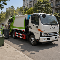 Camion compacteur de déchets municipaux JAC 8 m³ à haute compression, 4x2 diesel, chargement arrière pour la collecte des déchets urbains