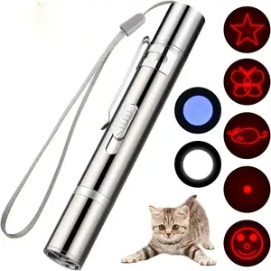 Jouet pour chat 303 étoiles Laser vert vue USB Charge lampe de poche rouge bleu vert pointeur laser 303 stylo produits de haute qualité