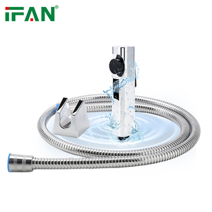 IFAN Shataf Set ABS Chrom Edelstahl Muttern-<span class=keywords><strong>Einsatz</strong></span> Toiletten-<span class=keywords><strong>Bidet</strong></span>-Sprüher Komplettset Vertikaler Sprüher Wandmontiertes Badezimmer - Product Image 6