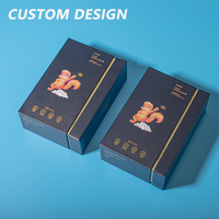 Boîte cadeau en carton personnalisée avec logo imprimé, tiroir coulissant pour cosmétiques, parfums, huiles essentielles, avec doublure en éponge