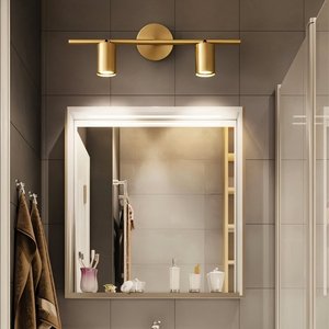 Lámpara de Pared Moderna de Latón con 2 Luces y <span class=keywords><strong>Focos</strong></span> Ajustables <span class=keywords><strong>para</strong></span> Sala de Estar, Dormitorio y Baño - Product Image 4