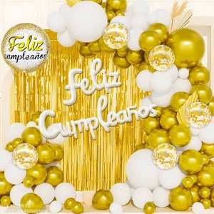 Arche de ballons décoratifs en latex métallisé pour adultes, 1 pièce, imprimée en sérigraphie - Product Image 1