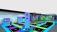 Équipement de parc d'attractions intérieur interactif et multi-activités au design futuriste personnalisé pour centres commerciaux