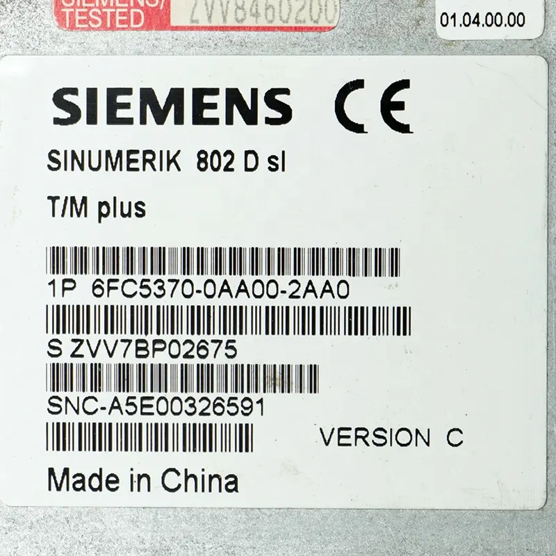 SIEMENS USADO SINUMERIK 802DSL T/M MÁS EL PANEL DE OPERADOR CNC 6FC5370-0AA00-2AA0