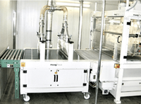 Machine intégrée de flocage écologique, équipement de pulvérisation de flocage multicouche uniforme de qualité industrielle