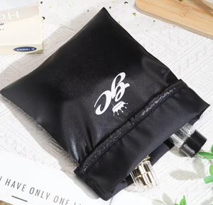 Sac de rangement personnalisé de luxe en non-tissé pour perruques, chapeaux et chaussures, avec cordon en satin, réutilisable et portable - Product Image 3