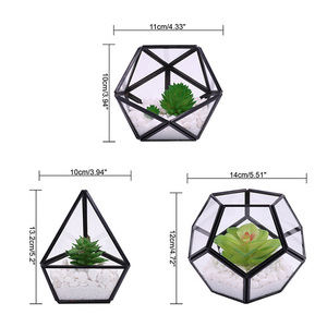 Grosir Set Wadah Terarium Geometris Kaca Mini dari 3 Rak Penanam Meja Modern Kotak Tampilan Dekorasi Hadiah Tengah Meja - Product Image 4