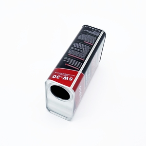 Lata Rectangular de 1 Litro para Aceite Lubricante/Aceite de Motor, con Tapa de Plástico Lacado, Impresión Offset Personalizada en CMYK de 4 Colores - Product Image 5