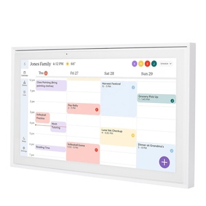 Highly 2024 INSOVISION Wood Digital Photo Frame Bulk Mini Touchscreen <b>Calendar</b> with Wi-Fi/MP3/Video Full HD 1920x1080 on Wall - Product Image 1