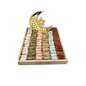 Handmade Wooden Eid Mubarak Dates Serving <b>Tray</b> Greatest Quality Customized Size Dry Fruits Serving <b>Tray</b> From India - Product Image 1
