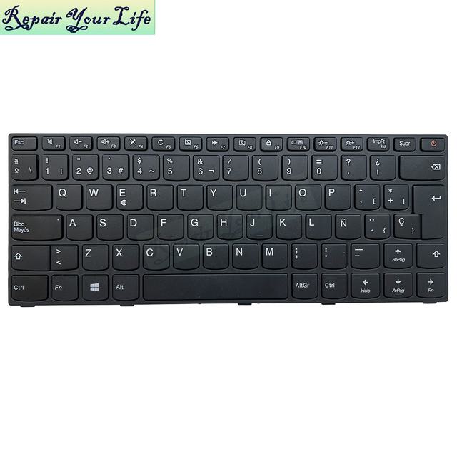 SP Spanish Replacement Laptop Keyboard for Lenovo IdeaPad V110-14ISK 110-14ISK Keyboard With Frame New Black Low Price