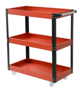 3 tier mobile tool cart workshop movable tool chest trolley carts with wheels