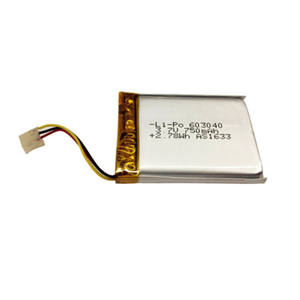 Aprobación UL 603040 de <span class=keywords><strong>3</strong></span>,7 v 750mah de iones de litio batería de lipo para auriculares bluetooth - Product Image 1