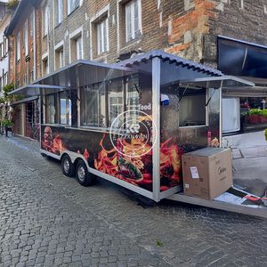 Chariot de restauration mobile 2025 pour poulet rôti, remorque alimentaire ronde entièrement équipée - Product Image 2