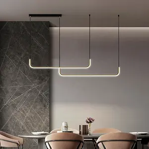 Led Interior Lighting Restaurant Decorative Lighting Style 90cm 120cm 150cm Drop Light Chandelier For Dinning Room