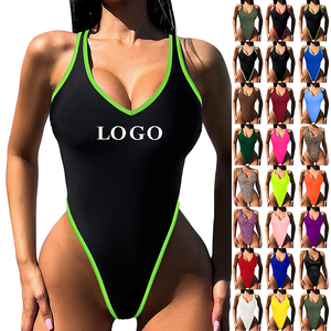 <span class=keywords><strong>Maillot</strong></span> <span class=keywords><strong>de</strong></span> <span class=keywords><strong>bain</strong></span> une pièce pour femmes et jeunes filles, coupe haute, avec liseré, style bikini, avec string sexy, body amincissant, respirant, tenue <span class=keywords><strong>de</strong></span> plage - Product Image 1