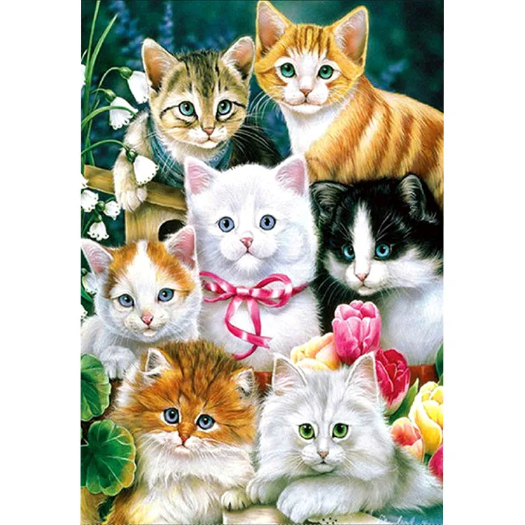 Unique Design Hot Sale Animal Cat Diamond Painting For Livingroom