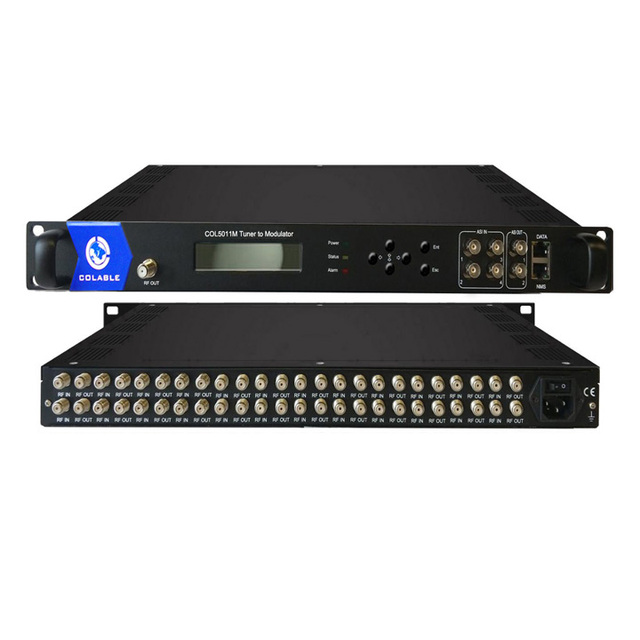 CATV IPTV System  Headend  24* DVB S2  to ISDB-T ATSC-T DVB-C DVB-T  Transmodulator  IP SPTS Output for IPTV Service   COL5011M