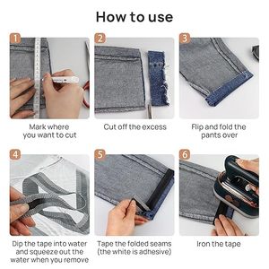 Parche Termoadhesivo de Poliéster para Reparación de Bordes de Pantalones, Ideal para Jeans y Proyectos de <span class=keywords><strong>Costura</strong></span> DIY - Product Image 4