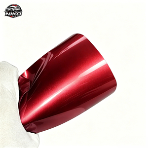 NIKO Film Factory Price PET Starlight Ruby Red Color Anti Scratch UV Proof Self-adhesive Changing Luxury Decoration <b>Roll</b> Film - Product Image 2