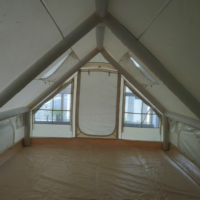 Tente Gonflable Quatre Saisons Montage Rapide Imperméable 210T Ripstop 12m² Portable pour Famille Pique-nique Camping Randonnée en Plein Air