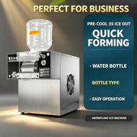 Machine à glace pilée commerciale Bingsu avec 4 bacs, fabrication rapide de glace, type broyeur à bouteille d'eau pour les magasins de boissons